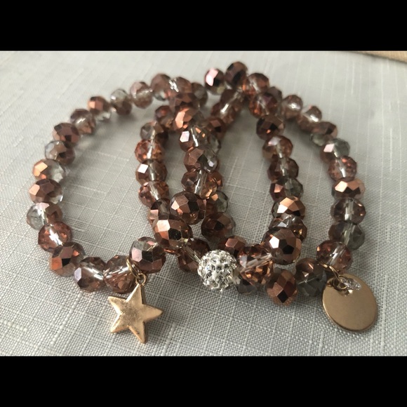 Brand New Handmade 3pc Stretch Bracelet - Picture 2 of 2